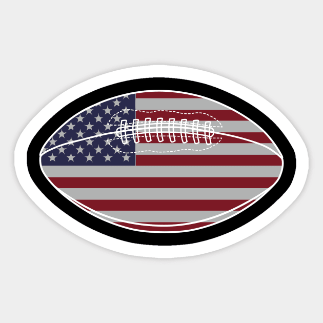 American Football Flag Sticker by Miranda Nelson